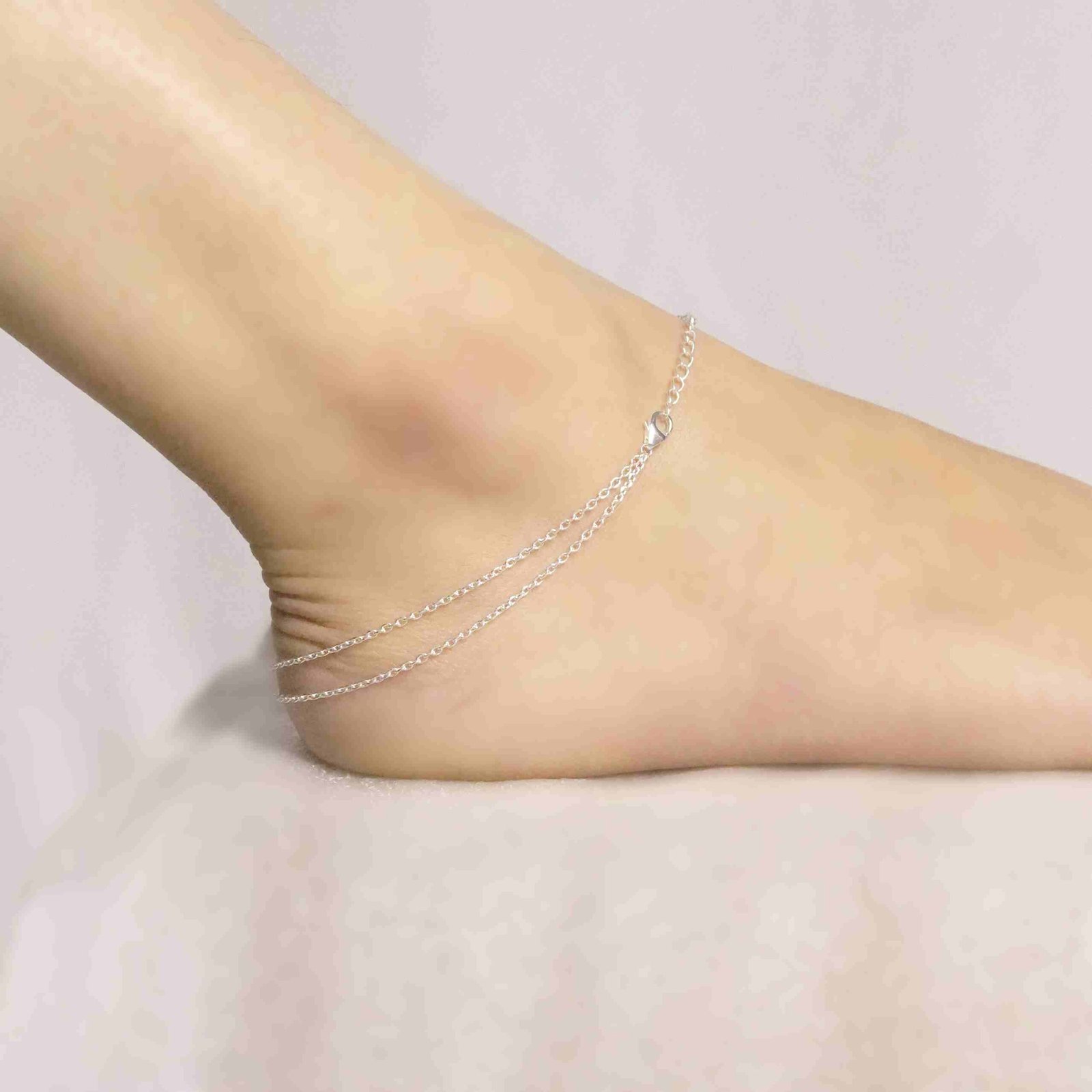 Double Layer Pearl Anklet for women - Image 3