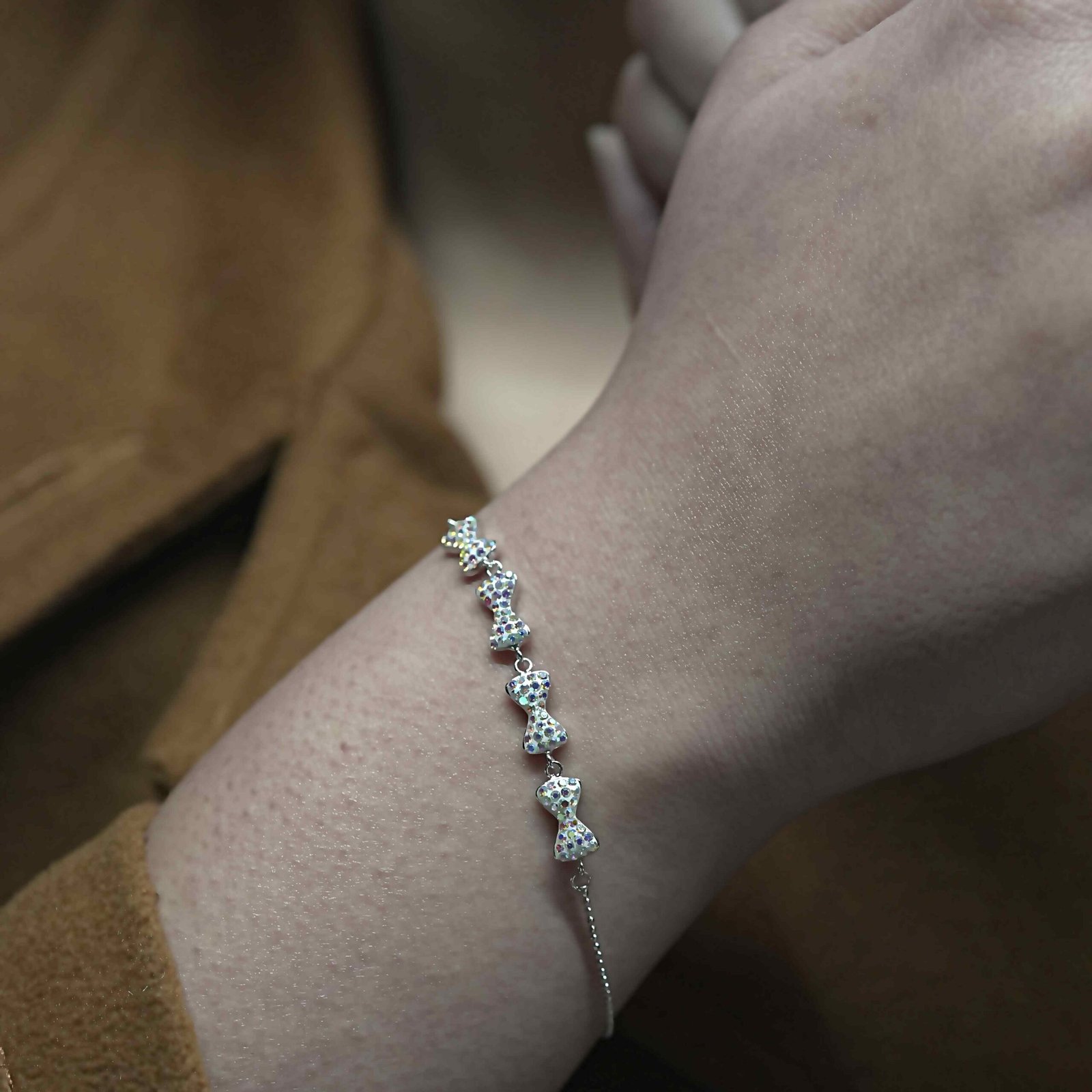 Rose Coated Elegant Silver Bracelet