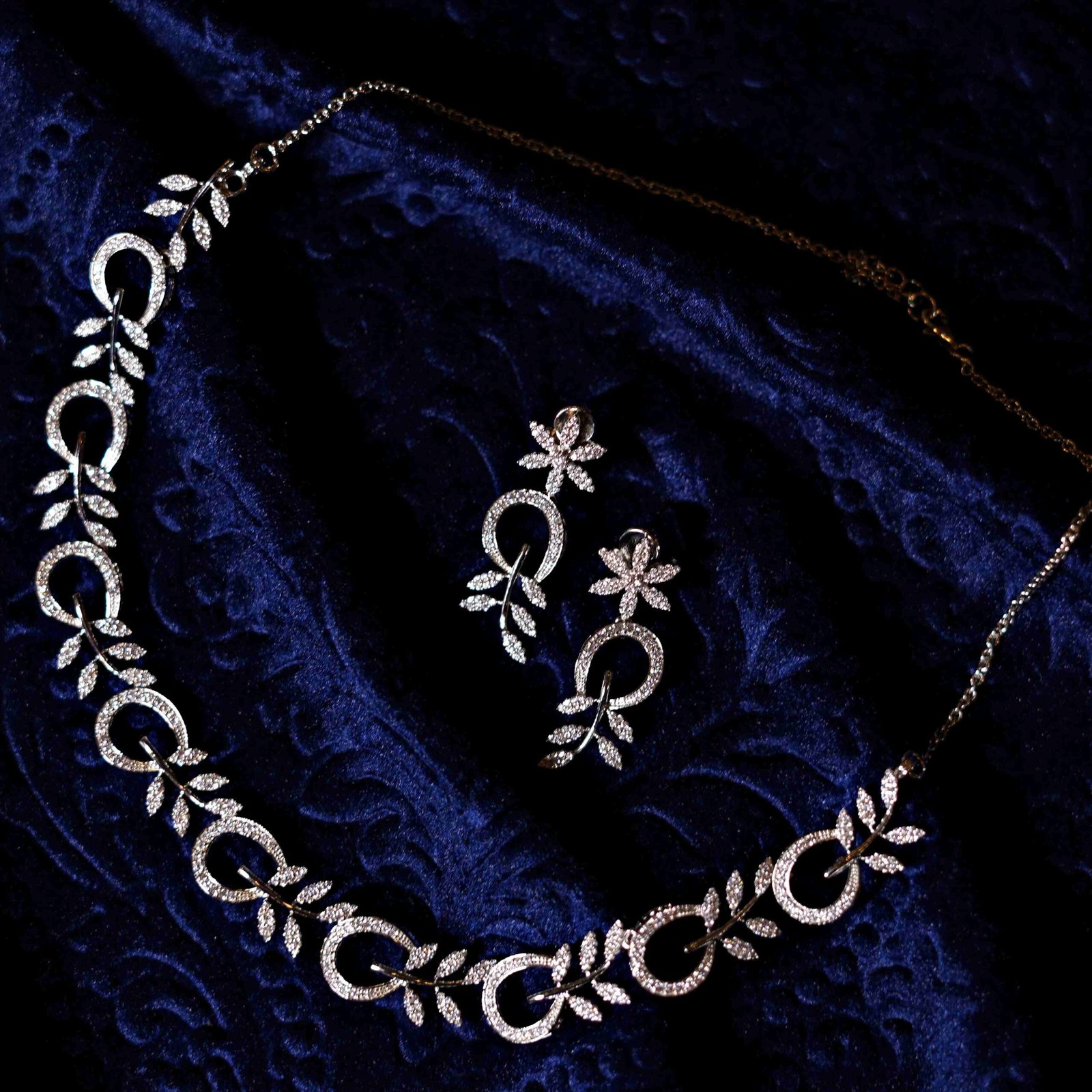 Italian Fancy Floral Design with Studded American Diamonds - Image 2