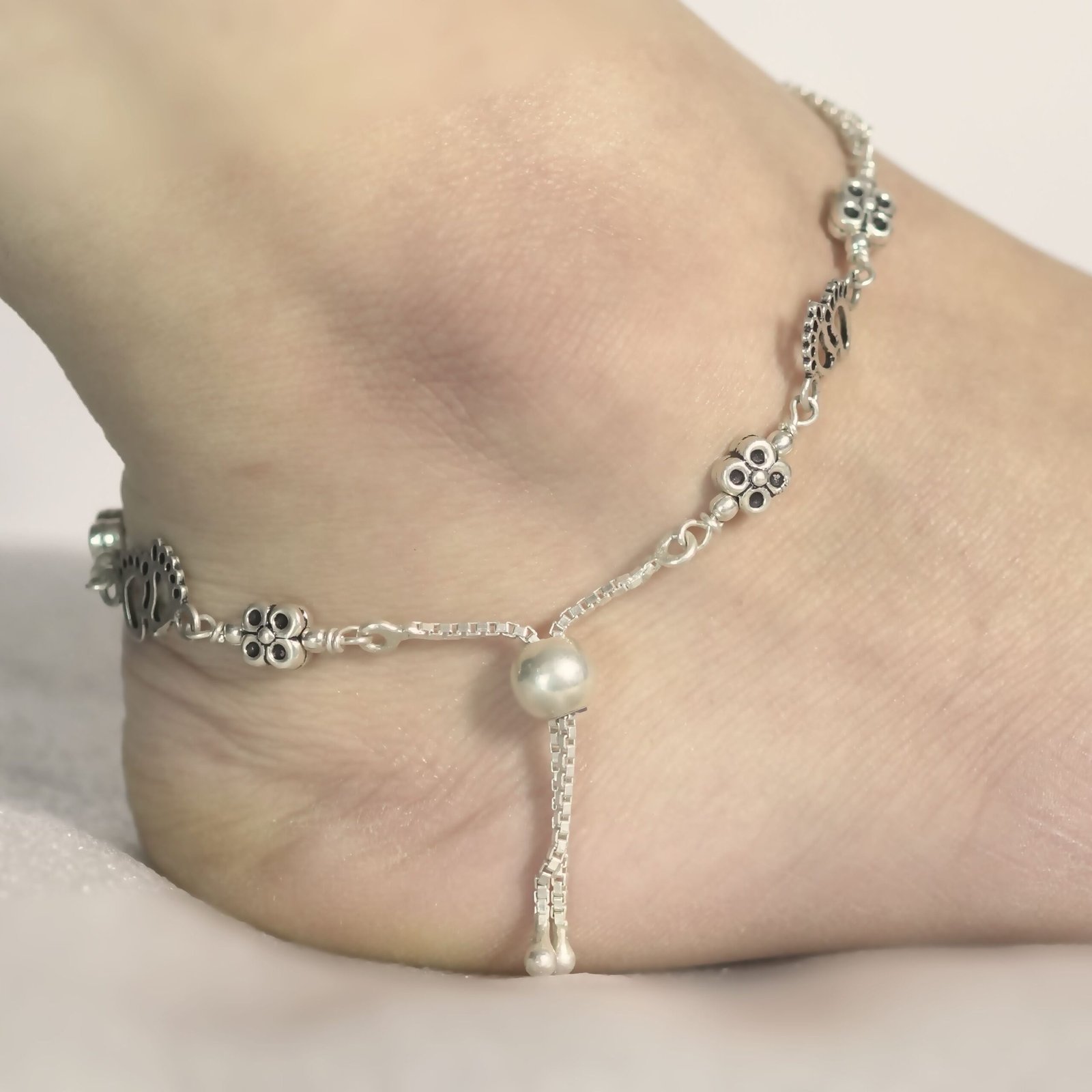 Sterling Silver Traditional Anklet - Image 3