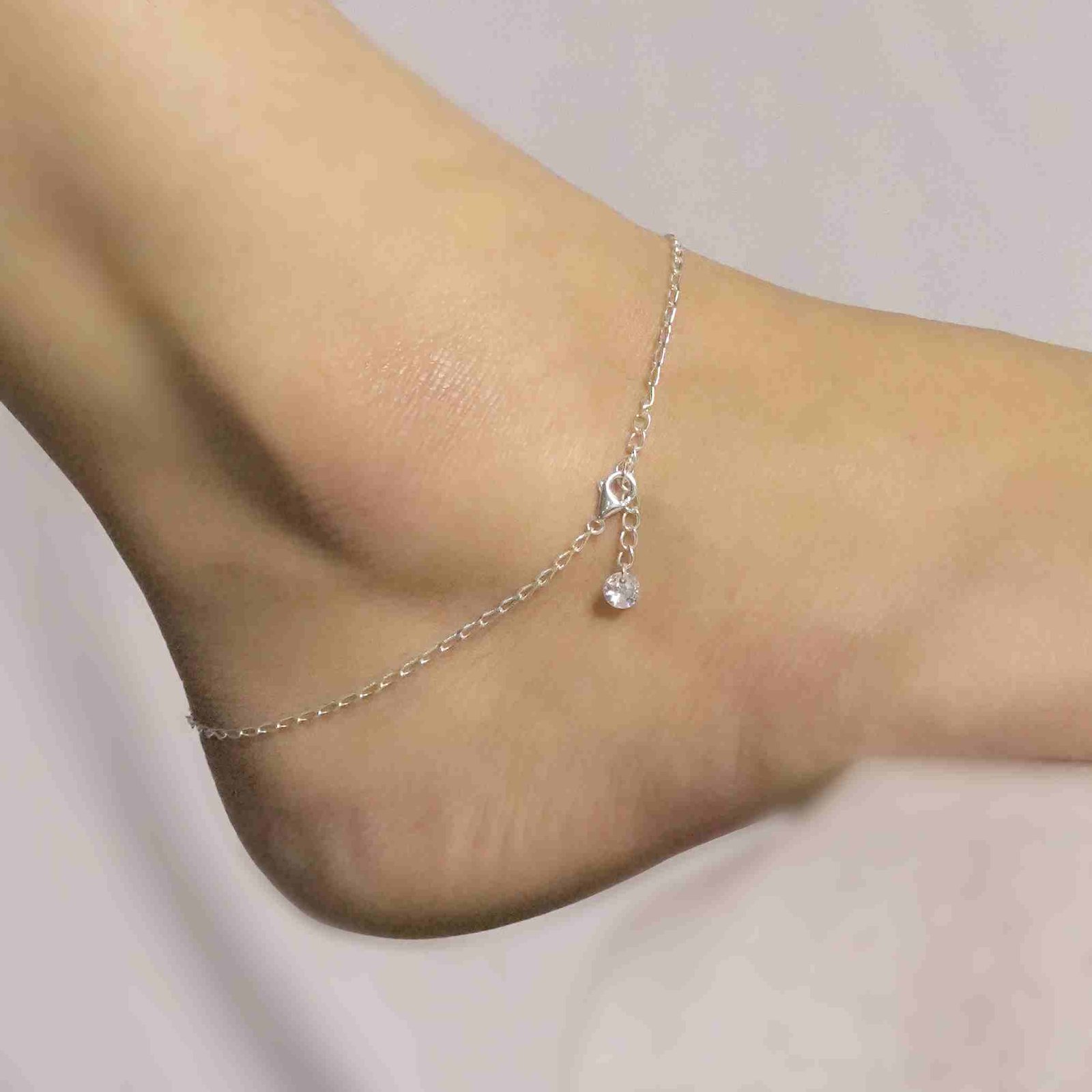 Oxidised box chain butterfly design anklet - Image 3