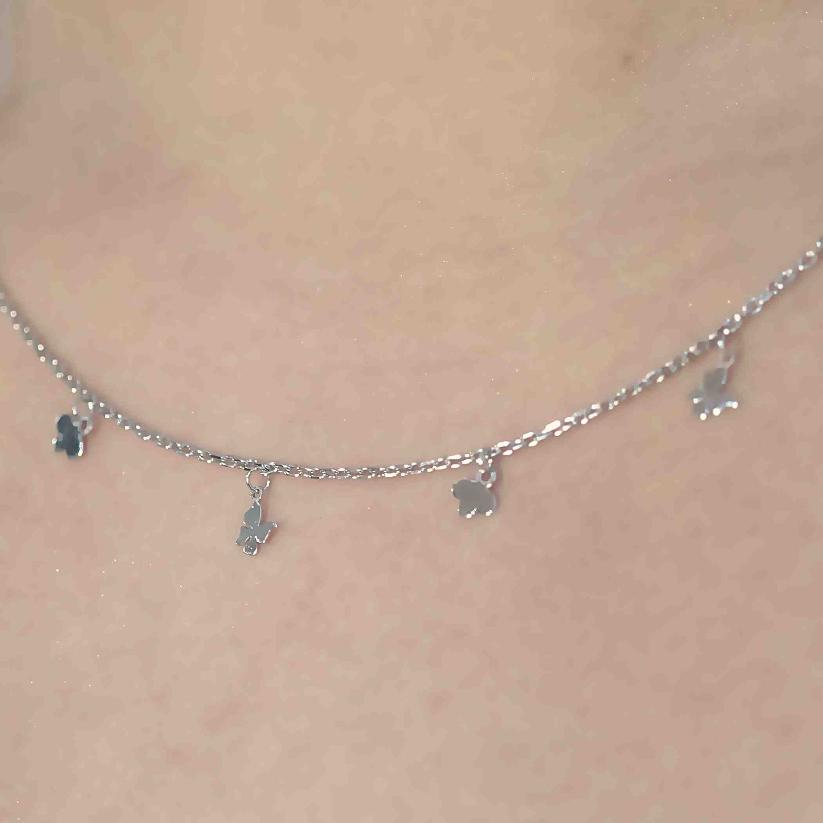 Silver Charm Drop Chain for Women - Image 5